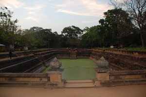 A view of Kuttam Pokuna in Anuradhapura